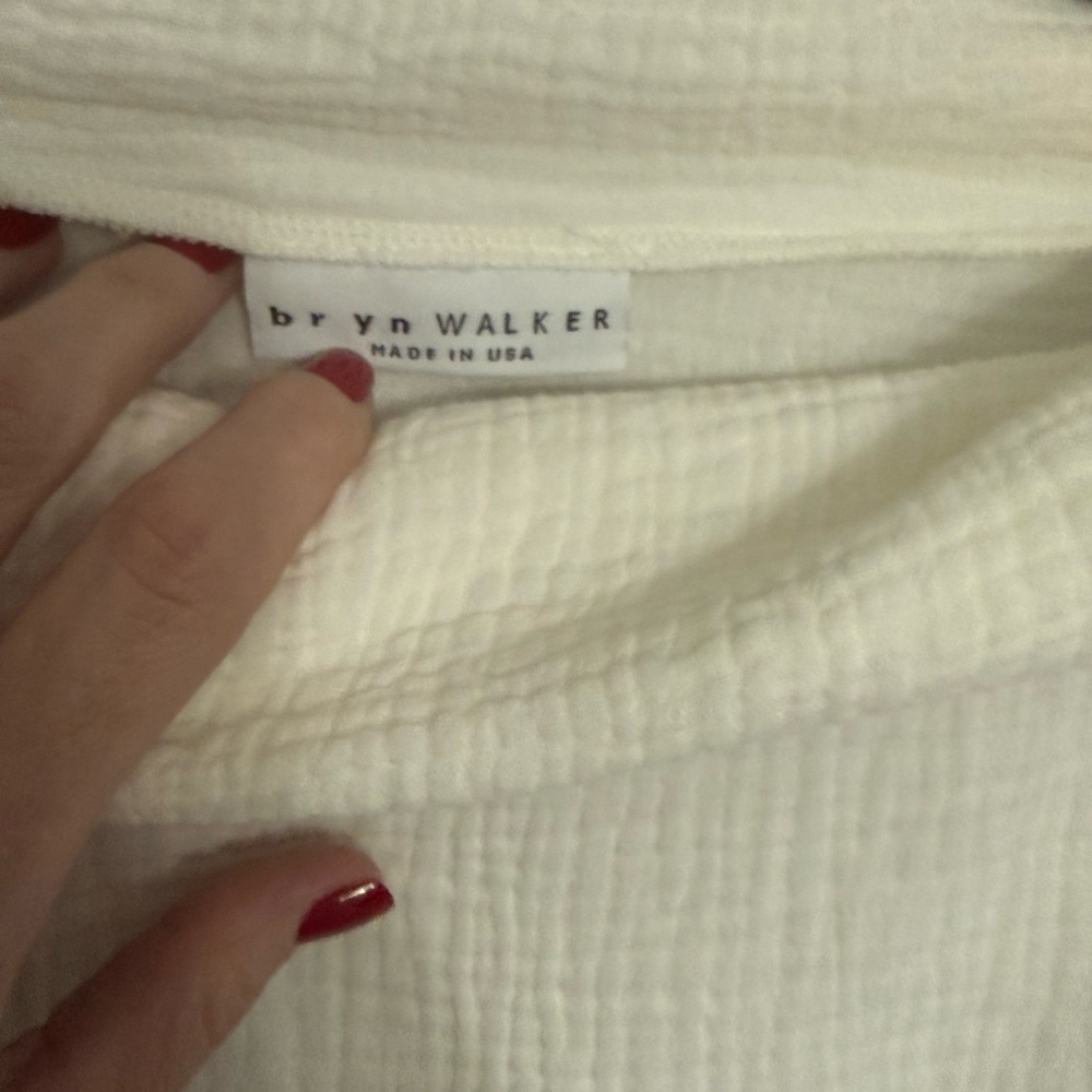 Bryn Walker Etta Cotton Gauze Cowl Neck Top Elbow Sleeves size XL - Picture 4 of 6